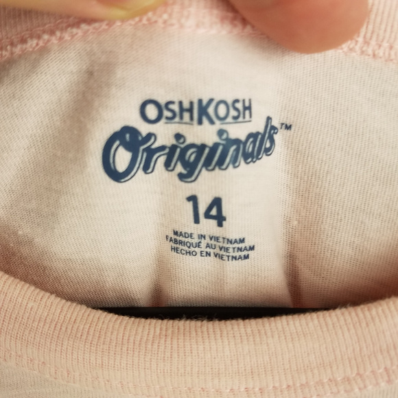 Osh Kosh Pink "Deep Sea Trouble" Shark Tee Sz 14 - Picture 4 of 5